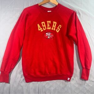 Vintage San Francisco 49ers Sweatshirt Mens Large Red NFL Football Logo 7